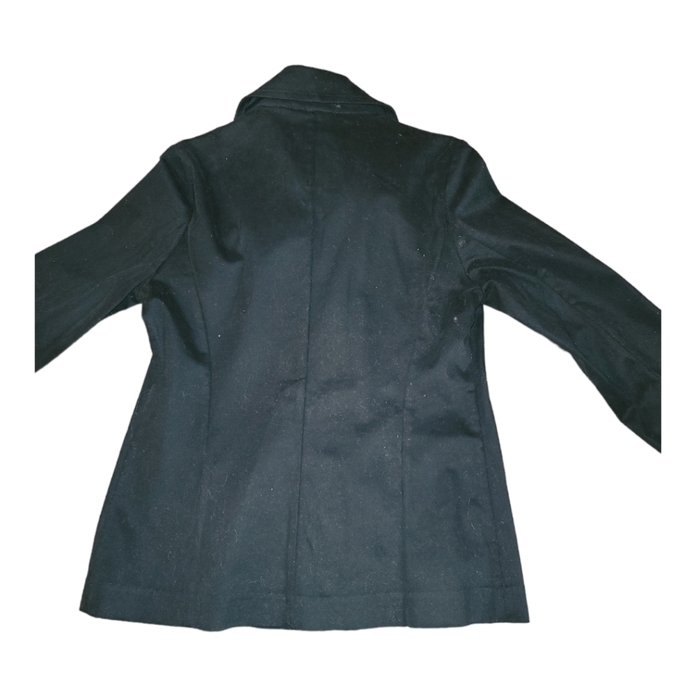 Vintage Gap NWOT HTF  Pitch Black Stretch Double Breasted Jacket - Picture 3 of 6
